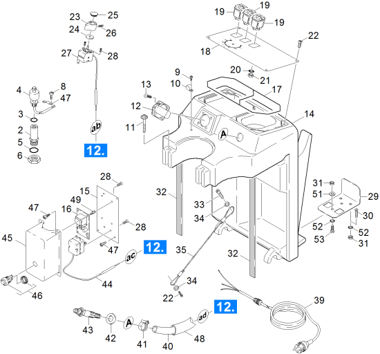 KÄRCHER Professional Ersatzteile Spruehextraktion Puzzi 400 E     EU 1.101-300.0 Geraet Einzelteile