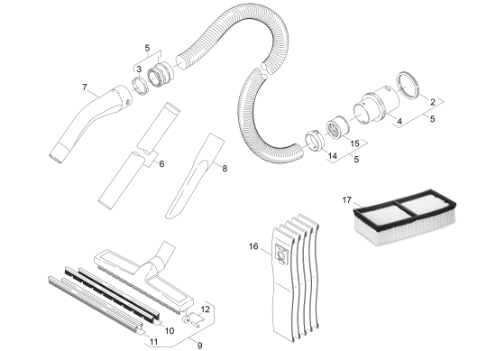 KÄRCHER Professional Ersatzteile Sauger NT 65/2 Tact² TcEU 1.667-287.0 Zubehoer