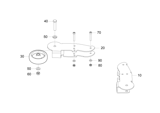 KÄRCHER Professional Ersatzteile Bodenreiniger B 200 R 1.246-200.2 Abweisrolle links / rechts kpl.