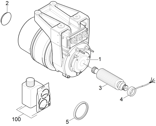 KÄRCHER Professional Ersatzteile Bodenreiniger BR 120/250 R I Bp Pack 1.480-324.0 Fahrmotor Drehstrom BR/BD 100/250