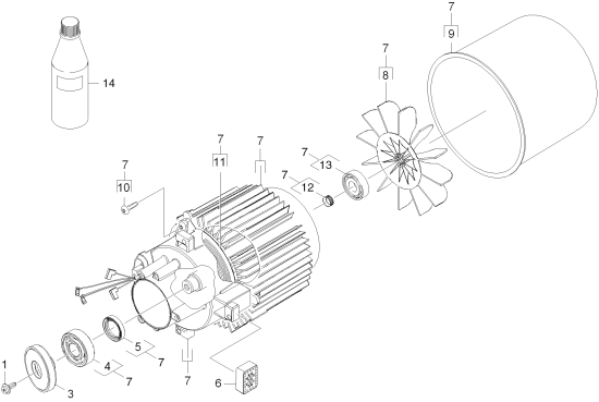 KÄRCHER Professional Ersatzteile Hochdruckreiniger Kaltwasser HD 5/15 C EU 1.520-140.0 Motor