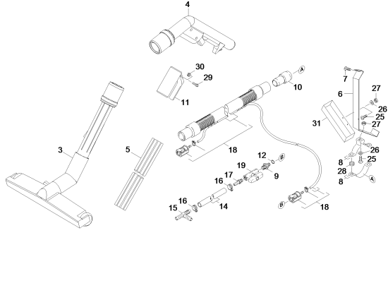 KÄRCHER Professional Ersatzteile Bodenreiniger B 250 R 1.480-231.2 ETL Spruehsaugen