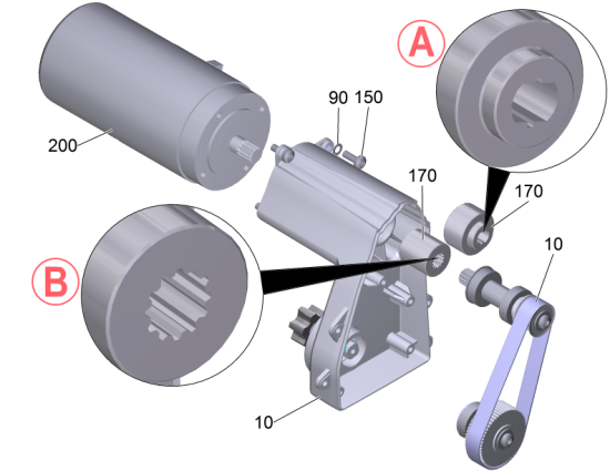 KÄRCHER Professional Ersatzteile Bodenreiniger TURNADO 45 1.783-464.0 Getriebegehaeuse PU-Sternmitnehmer