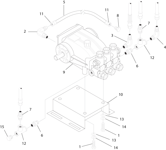 KÄRCHER Professional Ersatzteile Hochdruckreiniger Heisswasser HDS 8.0/32 De Cage 1.110-601.0 Pump Assembly