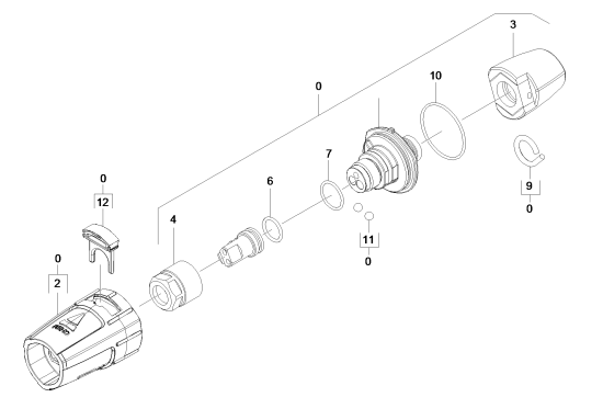 KÄRCHER Professional Ersatzteile Hochdruckreiniger Kaltwasser HD 5/12 C Plus EU 1.520-129.0 Dreifachduese