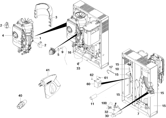 KÄRCHER Professional Ersatzteile Hochdruckreiniger Kaltwasser HD stationaer 1.524-500.2 ETL Pumpensatz kpl. HD 7/16-4 ST  230V