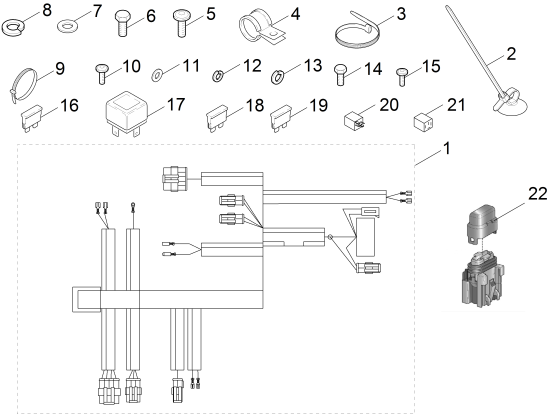 KÄRCHER Professional Ersatzteile Kehrmaschinen KM 105 0 ETL Kabelsatz LPG KM 105/100