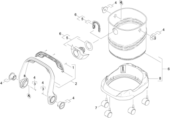 KÄRCHER Ersatzteile Nasstrockensauger WD 5 P Premium *EU-II 1.348-234.0 Behaelter