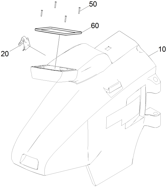 KÄRCHER Professional Ersatzteile Kehrmaschinen KM 105 0 Haube links Batterie KM 105/1xx