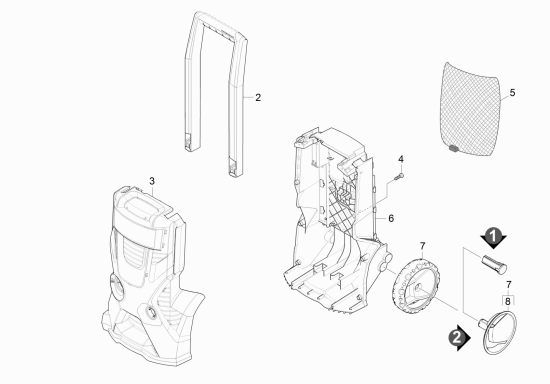 KÄRCHER Ersatzteile Hochdruckreiniger K 4 Basic Home *EU 1.180-081.0-A Gehaeuse