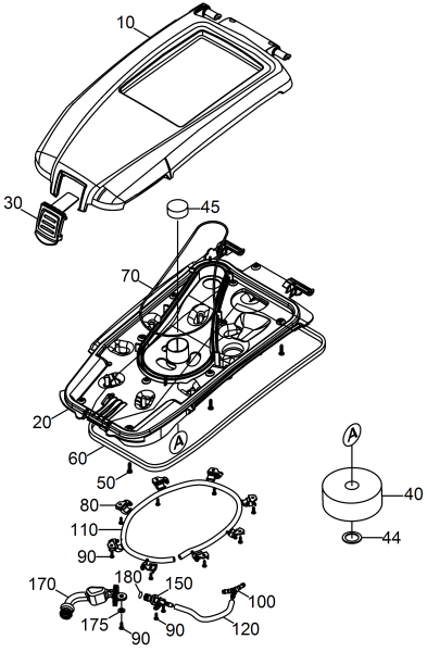 KÄRCHER Professional Ersatzteile Bodenreiniger B 40 1.533-210.2 Deckel Tankspuelsystem kpl.