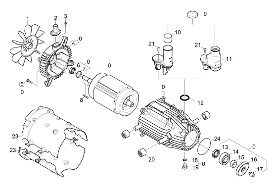 KÄRCHER Professional Ersatzteile Hochdruckreiniger Heisswasser HDS 2.3/12 C Ed 1.272-901.0 Motor