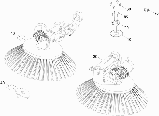KÄRCHER Professional Ersatzteile Kehrmaschinen KM 105 0 ETL Kehrsichelsystem elektrisch