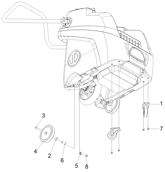 KÄRCHER Professional Ersatzteile Bodenreiniger B 60/10 C HYGIENE 1.006-706.0 Raeder