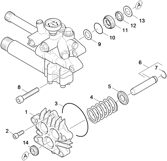 KÄRCHER Professional Ersatzteile Hochdruckreiniger Kaltwasser AC-230PC John Deere 1.810-800.0 Kolben