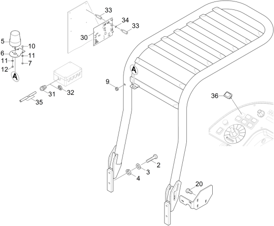 KÄRCHER Professional Ersatzteile Bodenreiniger B 250 R 1.480-230.2 ETL Schutzdach Rundumkennleuchte