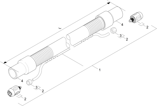 KÄRCHER Professional Ersatzteile Spruehextraktion ProPuzzi 400 1.100-219.0 Saugschlauch