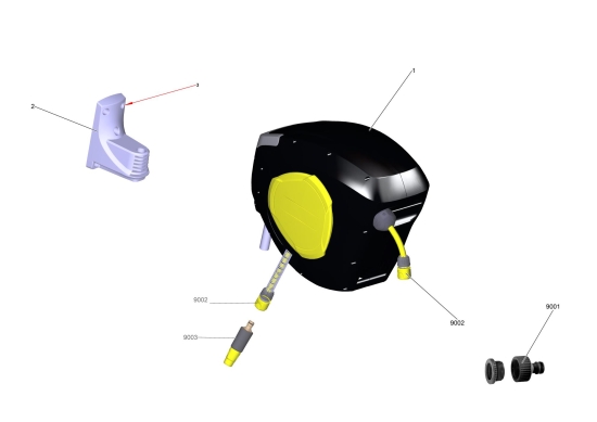 KÄRCHER Ersatzteile Bewässerungssystem Schlauchtrommel kompakt CR 5.220 Auto 2.645-261.0 ETL Autoreel CR 5.220