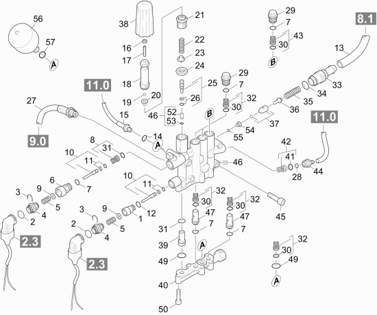KÄRCHER Professional Ersatzteile Hochdruckreiniger Heisswasser HDS 850-4 M Basic 1.027-502.0 Zylinderkopf