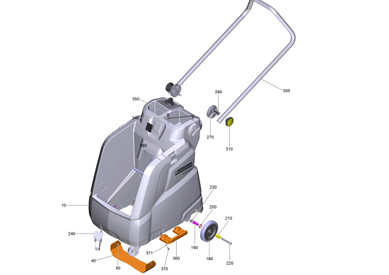 KÄRCHER Professional Ersatzteile Bodenreiniger B 60/10 C 1.006-711.0 Rumpfgeraet