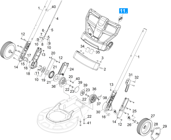 KÄRCHER Professional Ersatzteile Bodenreiniger BDS 43/180 C Adv 1.291-238.0 Griff Verstellung