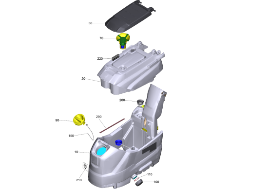 KÄRCHER Professional Ersatzteile Bodenreiniger BD 43/25 C Bp Pack EU 1.515-403.0 Tank kpl. B 25 BP