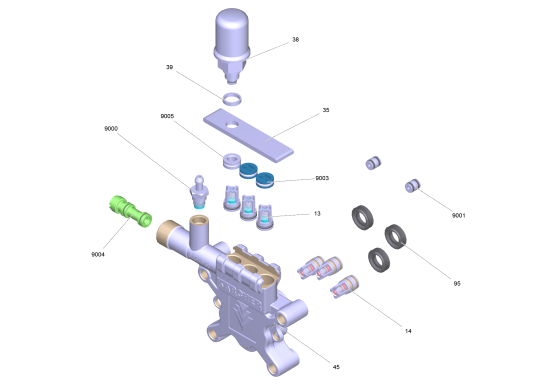 KÄRCHER Professional Ersatzteile Hochdruckreiniger Kaltwasser HD 7/15 G EU 1.810-250.0 Zylinderkopf kpl.