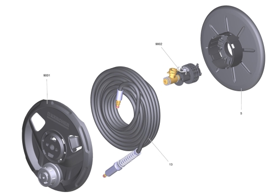 KÄRCHER Ersatzteile Hochdruckreiniger K 5 Premium Full Control Plus Home *EU 1.324-633.0-A Schlauchtrommel FC 16MPa/6m