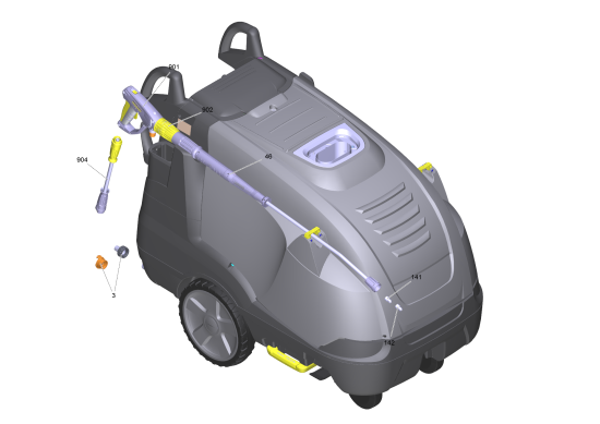 KÄRCHER Professional Ersatzteile Hochdruckreiniger Heisswasser HDS 12/18-4 S EU-I 1.071-914.0 ETL HDS 12/18-4S *EU-I