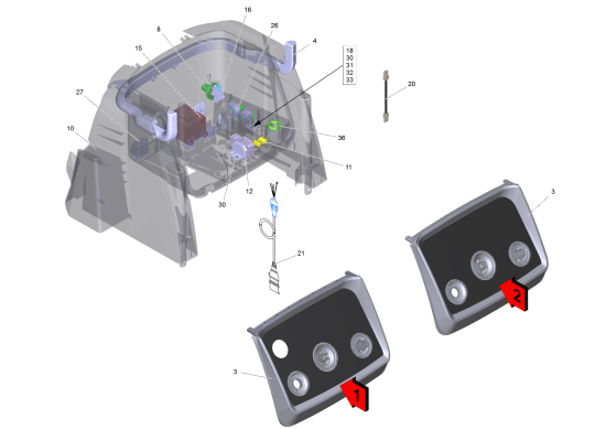 KÄRCHER Professional Ersatzteile Hochdruckreiniger Heisswasser HDS 12/18-4 S EU-II 1.071-915.0 E-Geraeteschrank kpl.