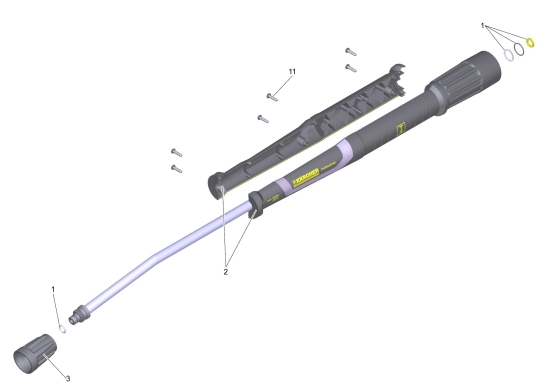 KÄRCHER Ersatzteile Hochdruckreiniger PRO HD 600 Plus *EU 1.520-993.0-B Strahlrohr TR 840 mm