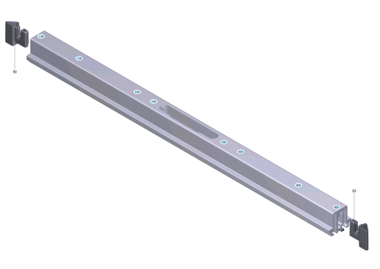 KÄRCHER Professional Ersatzteile Bodenreiniger BD 45/40 W Bp Pack EU 1.533-109.0 Saugbalken vormontiert gerade 850mm