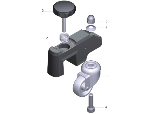 KÄRCHER Professional Ersatzteile Bodenreiniger BD 50/50 C PLUS Bp PACK 9.398-996.0 Stuetzrolle kpl. Ersatz