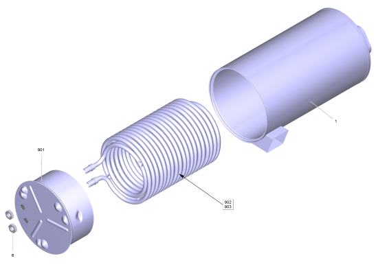 KÄRCHER Professional Ersatzteile Hochdruckreiniger Heisswasser HDS 8/20 G EU 1.210-920.0 Durchlaufkessel
