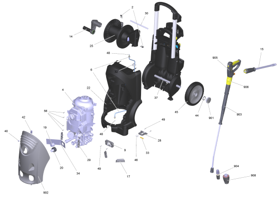 KÄRCHER Professional Ersatzteile Hochdruckreiniger Kaltwasser HD 9/20-4 MX Plus EU-I 1.524-927.0 ETL HD 9/20-4 MX Plus  *EU-I