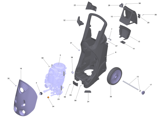 KÄRCHER Professional Ersatzteile Hochdruckreiniger Kaltwasser HD 17/14-4S Plus EU 1.286-915.0 ETL HD 17/14-4S Plus *EU