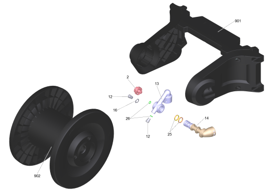 KÄRCHER Professional Ersatzteile Hochdruckreiniger Heisswasser HDS 6/14 C 1.169-211.0 Schlauchtrommel kpl. nur fuer Ersatz