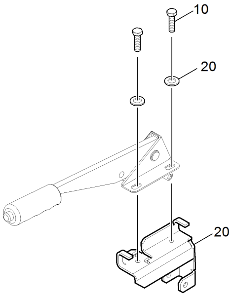 KÄRCHER Professional Ersatzteile Kehrmaschinen KM 105 0 Halter Handbremse Ersatz