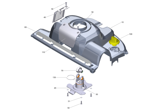 KÄRCHER Professional Ersatzteile Bodenreiniger BR 45/22 C Bp Pack Fleet EU 1.783-465.0 Deckel Buerstengehaeuse kpl.