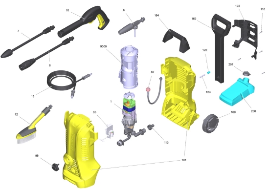 KÄRCHER Ersatzteile Hochdruckreiniger K 2 Premium Full Control Car *EU 1.673-425.0-A ETL K2 Premium FC Car *EU