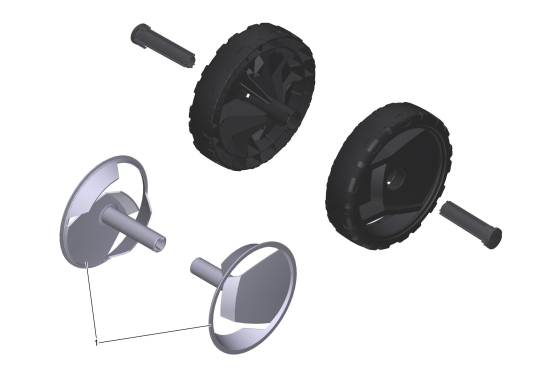KÄRCHER Ersatzteile Hochdruckreiniger K 3.68MD PLUS 1.601-742.0-A Radsatz mit Stecker Ersatz (D200)