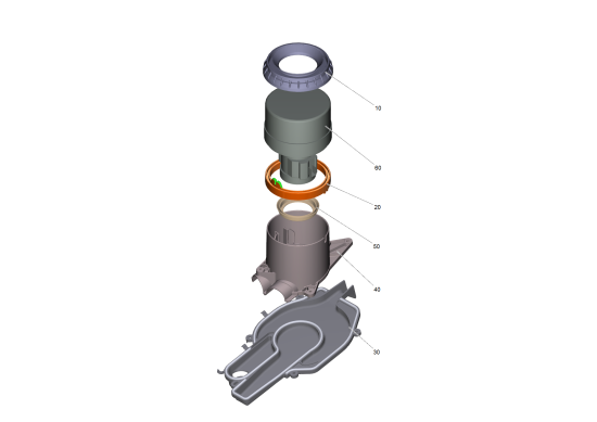 KÄRCHER Professional Ersatzteile Bodenreiniger BD 50/70 R BP PAD DRVR AGM 9.841-437.0 Saugturbine Kapsel kpl.