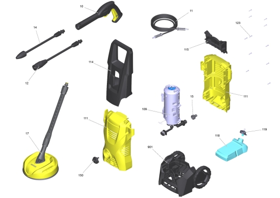KÄRCHER Ersatzteile Hochdruckreiniger ETL K3 Home T150 *EU 1.601-821.0-BA ETL K3 Home T150 *EU