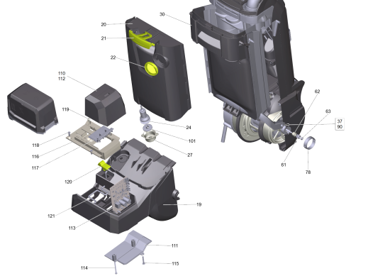KÄRCHER Professional Ersatzteile Bodenreiniger BR 30/4 C  Bp Pack  EU 1.783-225.0 Rumpfgeraet BR 30/4 Bp 36V