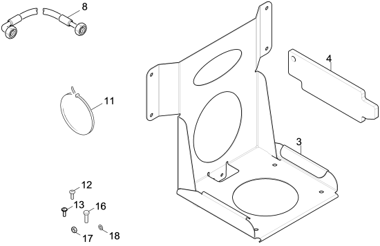 KÄRCHER Professional Ersatzteile Hochdruckreiniger Kaltwasser ABS Halter Schlauchtrommel TR HDS-C 2.110-013.0 ETL ABS Schlauchtrommel f. 2.110-013.0