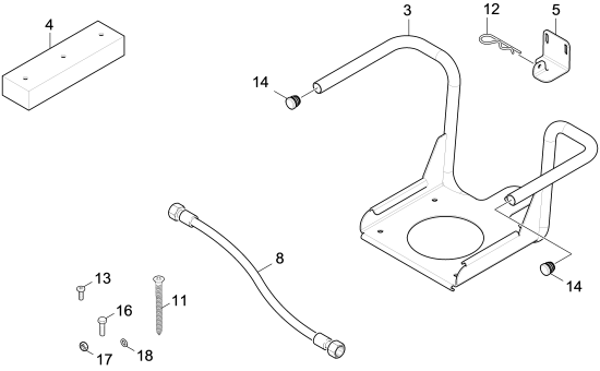 KÄRCHER Professional Ersatzteile Hochdruckreiniger Kaltwasser ABS Halter Schlauchtrommel TR 2.110-020.0 ETL ABS Halter TR