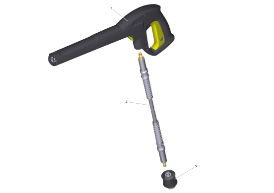 KÄRCHER Ersatzteile Hochdruckreiniger ETL K2 Basic *EU (CORE) (5.972-077.0) 1.673-155.0-AB HK 4 Hochdruckschlauchset + Pistole QC