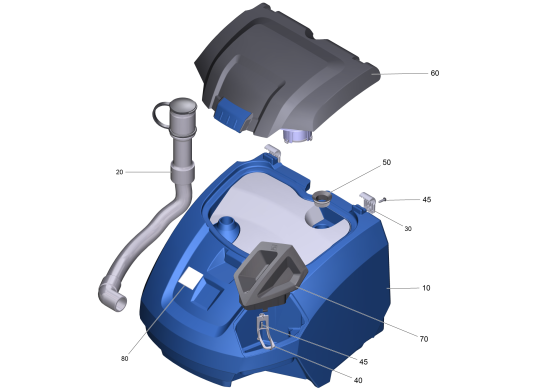KÄRCHER Professional Ersatzteile Bodenreiniger TURNADO 45 1.783-464.0 Schmutzwassertank kpl. Turnado 45