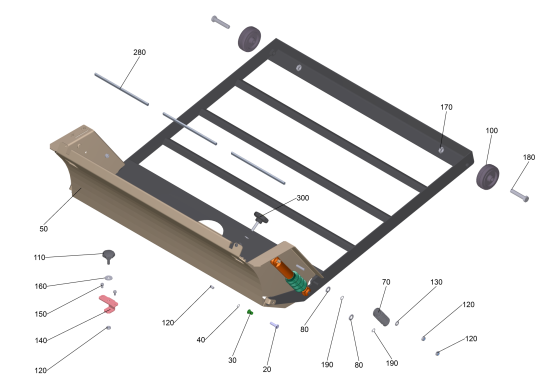 KÄRCHER Professional Ersatzteile Kehrmaschinen KM 105 0 Auflage unten kpl.