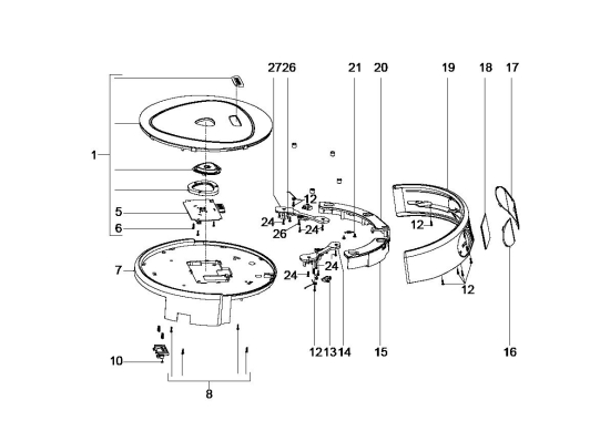 KÄRCHER Ersatzteile Saugroboter RC 3 *EU-I 1.198-204.0 Oberteil